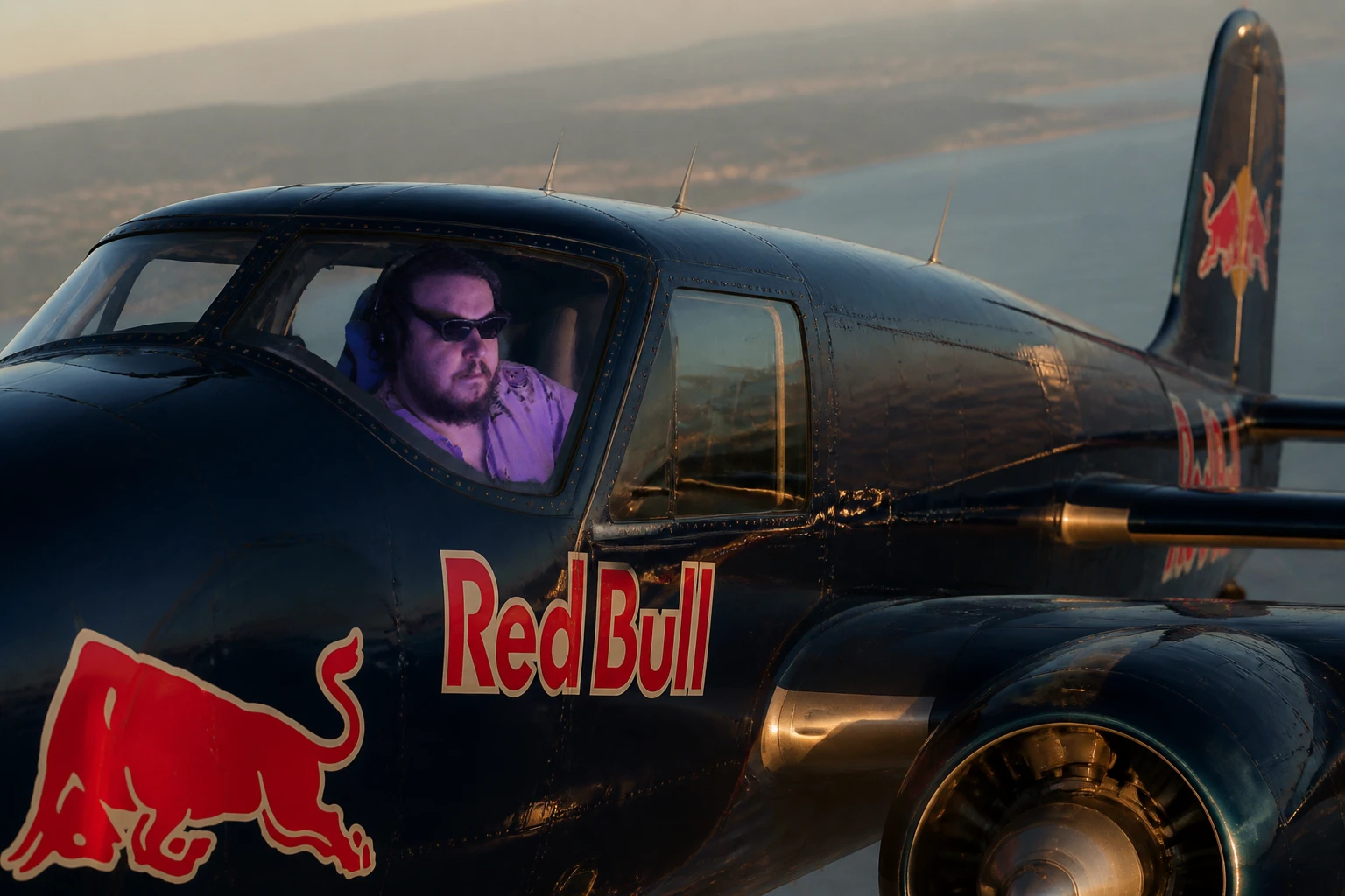 @JhonnyDrumond sendo uma versão de um avião bimotor da red bull