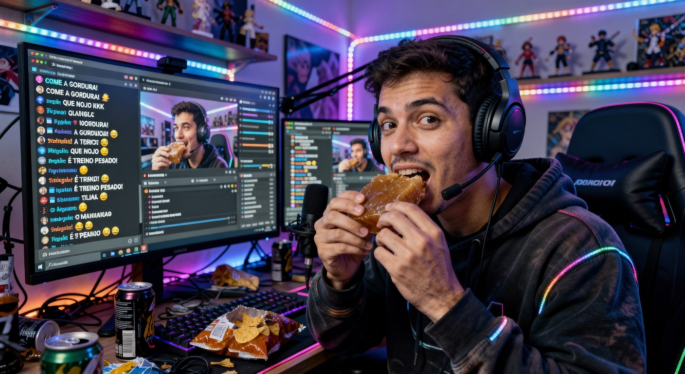 streamer comendo gordura